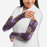 Hawaii Arm Sleeves Purple Polynesian Monstera Patterns - Polynesian Pride