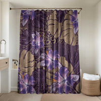 Hawaii Bathroom Set Purple Polynesian Monstera Patterns - Polynesian Pride
