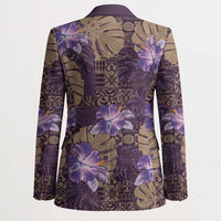 Hawaii Blazer Purple Polynesian Monstera Patterns DT05 - Polynesian Pride