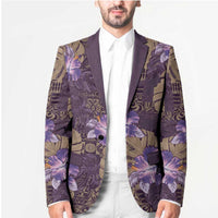Hawaii Blazer Purple Polynesian Monstera Patterns DT05 - Polynesian Pride