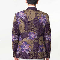 Hawaii Blazer Purple Polynesian Monstera Patterns DT05 - Polynesian Pride