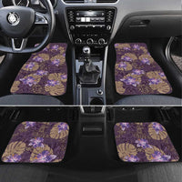 Hawaii Car Mats Purple Polynesian Monstera Patterns - Polynesian Pride