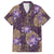 Hawaii Family Matching Tank Maxi Dress and Hawaiian Shirt Purple Polynesian Monstera Patterns - Polynesian Pride