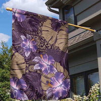 Hawaii Garden Flag Purple Polynesian Monstera Patterns DT05 - Polynesian Pride
