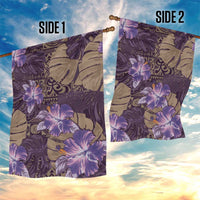 Hawaii Garden Flag Purple Polynesian Monstera Patterns DT05 - Polynesian Pride