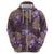 Hawaii Hoodie Purple Polynesian Monstera Patterns - Polynesian Pride