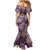 Hawaii Mermaid Dress Purple Polynesian Monstera Patterns - Polynesian Pride