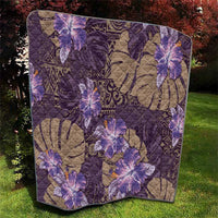 Hawaii Quilt Purple Polynesian Monstera Patterns DT05 - Polynesian Pride