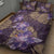 Hawaii Quilt Bed Set Purple Polynesian Monstera Patterns - Polynesian Pride