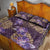 Hawaii Quilt Bed Set Purple Polynesian Monstera Patterns - Polynesian Pride