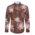 Hawaii Family Matching Long Sleeve Bodycon Dress and Hawaiian Shirt Brown Polynesian Monstera Patterns - Polynesian Pride