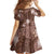 Hawaii Family Matching Tank Maxi Dress and Hawaiian Shirt Brown Polynesian Monstera Patterns - Polynesian Pride