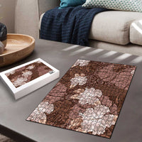 Hawaii Puzzle Brown Polynesian Monstera Patterns - Polynesian Pride