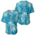 Hawaii Baseball Jersey Teal Polynesian Monstera Patterns - Polynesian Pride