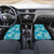 Hawaii Car Mats Teal Polynesian Monstera Patterns - Polynesian Pride