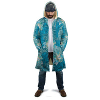 Hawaii Cloak Teal Polynesian Monstera Patterns - Polynesian Pride