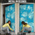 Hawaii Door Cover Teal Polynesian Monstera Patterns - Polynesian Pride