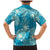 Hawaii Family Matching Mermaid Dress and Hawaiian Shirt Teal Polynesian Monstera Patterns - Polynesian Pride