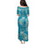 Hawaii Family Matching Puletasi and Hawaiian Shirt Teal Polynesian Monstera Patterns - Polynesian Pride