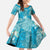 Hawaii Family Matching Tank Maxi Dress and Hawaiian Shirt Teal Polynesian Monstera Patterns - Polynesian Pride