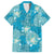 Hawaii Family Matching Tank Maxi Dress and Hawaiian Shirt Teal Polynesian Monstera Patterns - Polynesian Pride