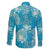 Hawaii Family Matching Tank Maxi Dress and Hawaiian Shirt Teal Polynesian Monstera Patterns - Polynesian Pride