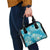 Hawaii Shoulder Handbag Teal Polynesian Monstera Patterns - Polynesian Pride