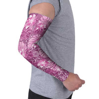 Hawaii Arm Sleeves Magenta Polynesian Monstera Patterns - Polynesian Pride