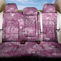 Hawaii Back Car Seat Cover Magenta Polynesian Monstera Patterns - Polynesian Pride