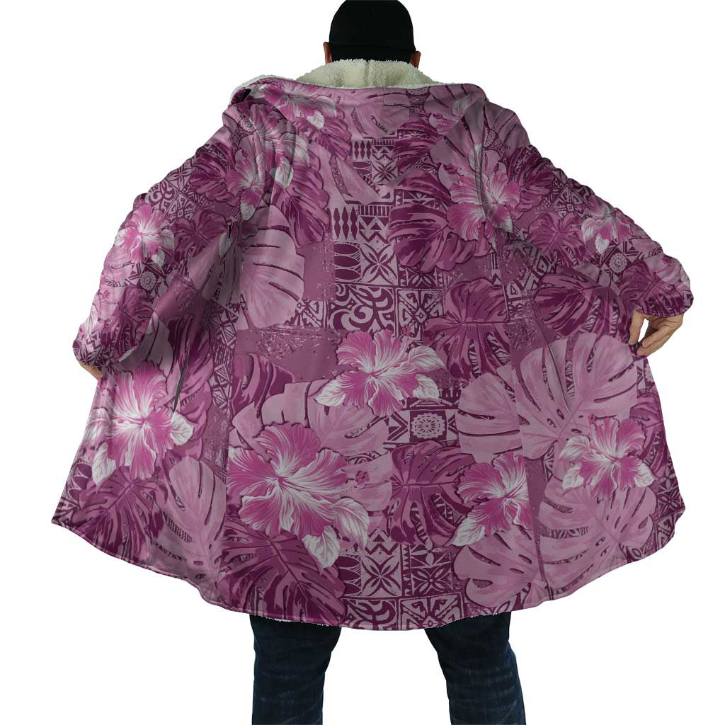 Hawaii Cloak Magenta Polynesian Monstera Patterns - Polynesian Pride