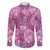 Hawaii Family Matching Puletasi and Hawaiian Shirt Magenta Polynesian Monstera Patterns - Polynesian Pride
