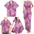 Hawaii Family Matching Tank Maxi Dress and Hawaiian Shirt Magenta Polynesian Monstera Patterns - Polynesian Pride