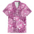 Hawaii Family Matching Tank Maxi Dress and Hawaiian Shirt Magenta Polynesian Monstera Patterns - Polynesian Pride