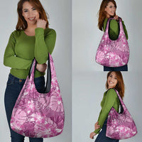 Hawaii Grocery Bag Magenta Polynesian Monstera Patterns - Polynesian Pride
