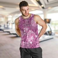 Hawaii Men Tank Top Magenta Polynesian Monstera Patterns DT05 Magenta - Polynesian Pride