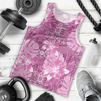 Hawaii Men Tank Top Magenta Polynesian Monstera Patterns DT05 - Polynesian Pride