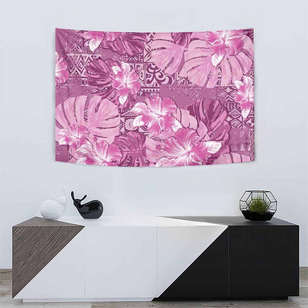 Hawaii Tapestry Magenta Polynesian Monstera Patterns - Polynesian Pride