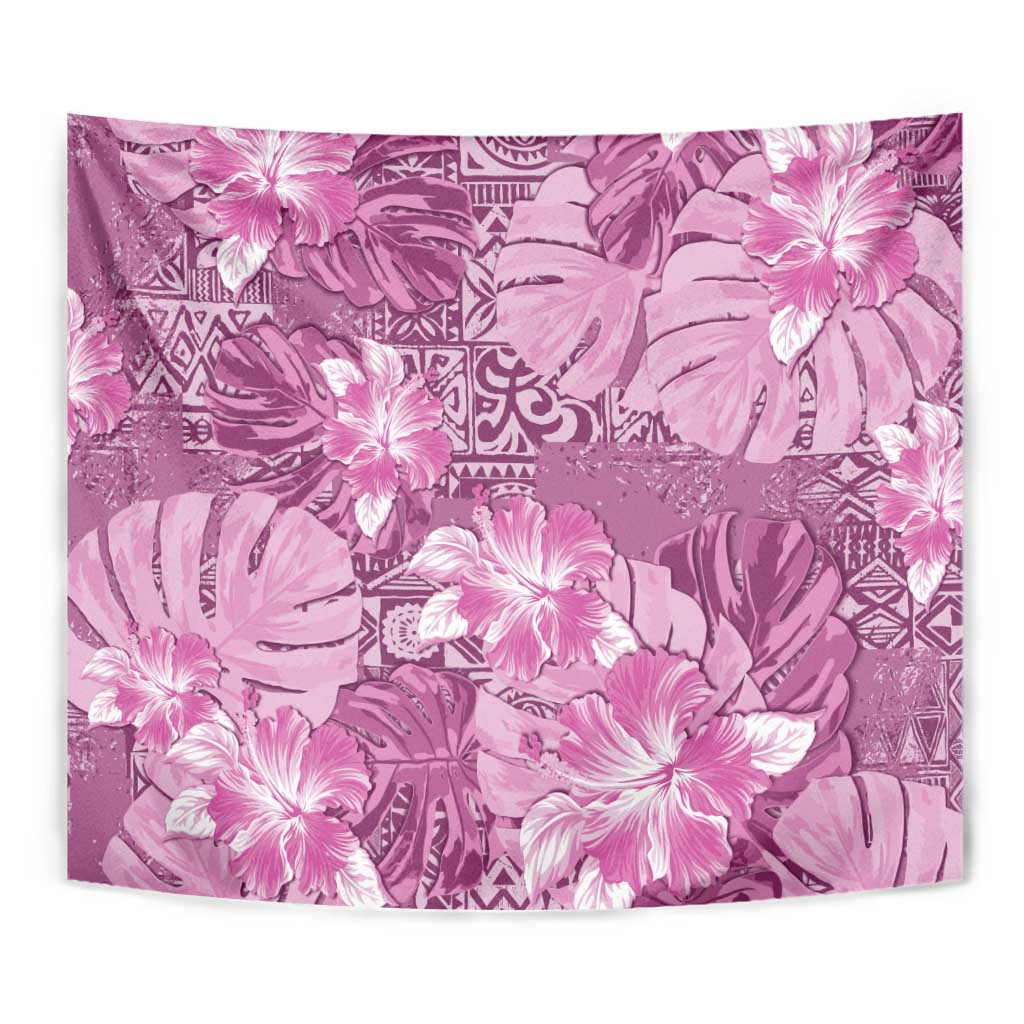 Hawaii Tapestry Magenta Polynesian Monstera Patterns - Polynesian Pride
