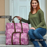Hawaii Travel Bag Magenta Polynesian Monstera Patterns - Polynesian Pride