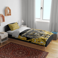 Aotearoa Ngati Whatua Bedding Set Maori Tribal Gold Paua Shell Pattern DT05 - Polynesian Pride