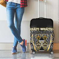 Aotearoa Ngati Whatua Luggage Cover Maori Tribal Gold Paua Shell Pattern DT05 - Polynesian Pride