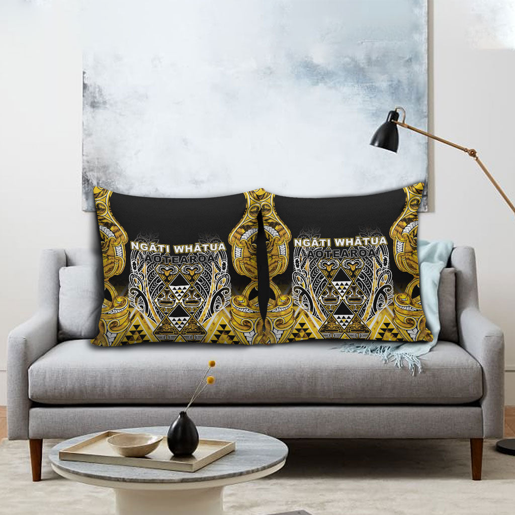 Aotearoa Ngati Whatua Pillow Cover Maori Tribal Gold Paua Shell Pattern DT05 - Polynesian Pride