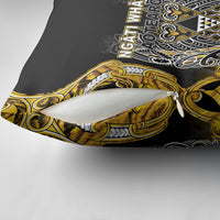 Aotearoa Ngati Whatua Pillow Cover Maori Tribal Gold Paua Shell Pattern DT05 - Polynesian Pride