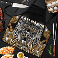 Aotearoa Kati Mamoe Apron Maori Brown Tribal Paua Shell Pattern DT05 Brown - Polynesian Pride