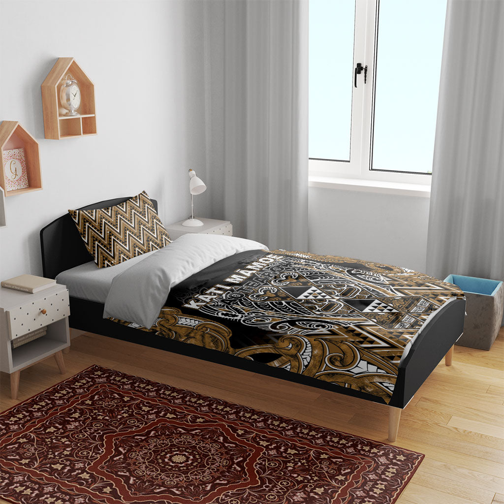 Aotearoa Kati Mamoe Bedding Set Maori Brown Tribal Paua Shell Pattern DT05 - Polynesian Pride
