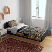 Aotearoa Kati Mamoe Bedding Set Maori Brown Tribal Paua Shell Pattern DT05 - Polynesian Pride