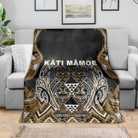 Aotearoa Kati Mamoe Blanket Maori Brown Tribal Paua Shell Pattern DT05 - Polynesian Pride