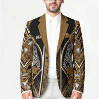 Aotearoa Kati Mamoe Blazer Maori Brown Tribal Paua Shell Pattern DT05 - Polynesian Pride