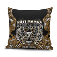 Aotearoa Kati Mamoe Pillow Cover Maori Brown Tribal Paua Shell Pattern DT05 Brown - Polynesian Pride