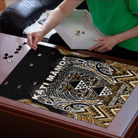 Aotearoa Kati Mamoe Puzzle Maori Brown Tribal Paua Shell Pattern DT05 - Polynesian Pride